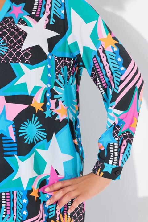 Actual product image Angel of Style A-line tunic blouse with star pattern (44)