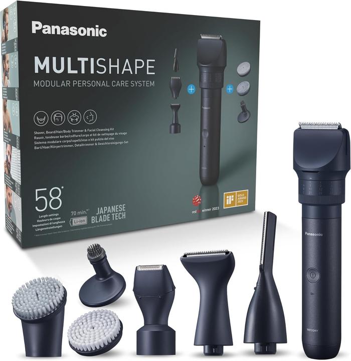 Image du produit Panasonic Système modulaire multifonction avec trims, tondeuse et brosses pour soins du visage
