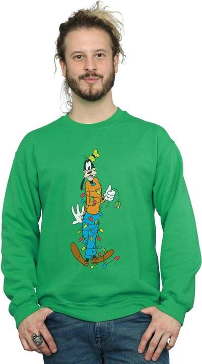 Actual product image Disney Mens Goofy Christmas Lights Sweatshirt (L)
