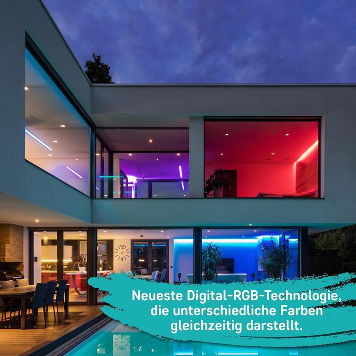 Actual product image Müller Licht LED light strip Strip smart RGB digital 5m Music Sensor IP 44 21000127 (RGB, 500 cm, Outdoor)