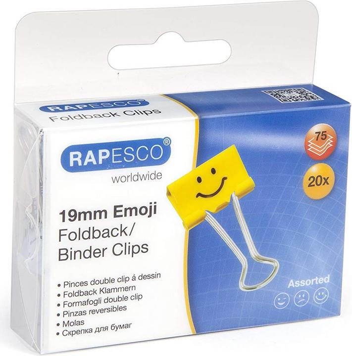 Actual product image Rapesco foldback clamp Emoji (1 x)
