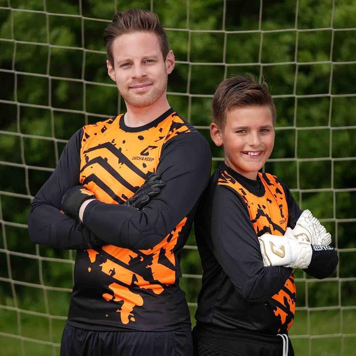 Image du produit Catch & Keep Maillot de gardien de but Protection T. 140 Orange-Noir Maillot de gardien de but de football Haut (140)