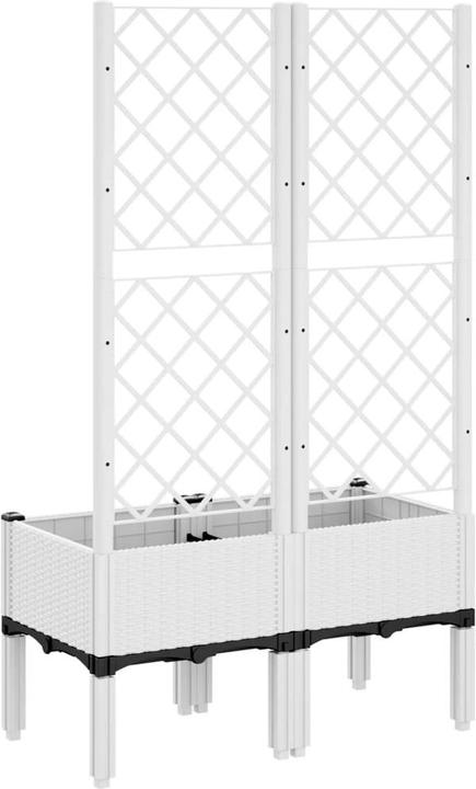 Image du produit vidaXL Bac à plantes avec treillis PP
