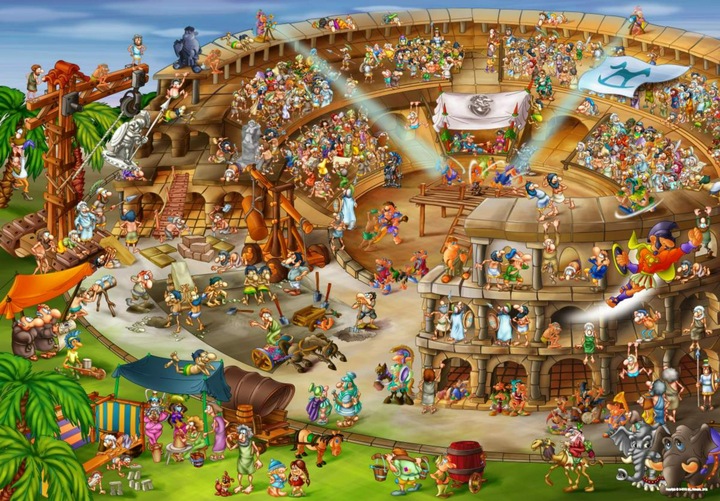 Productafbeelding D-Toys Cartoon puzzel 1.000 stukjes - Colosseum (1000 onderdelen)