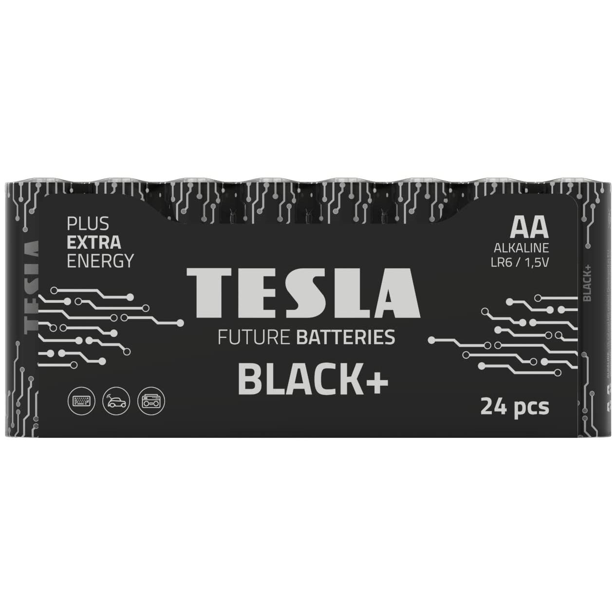 Tesla Battery AA Black + R06 (24 pcs) (24 Stk., AA), Batterien + Akkus