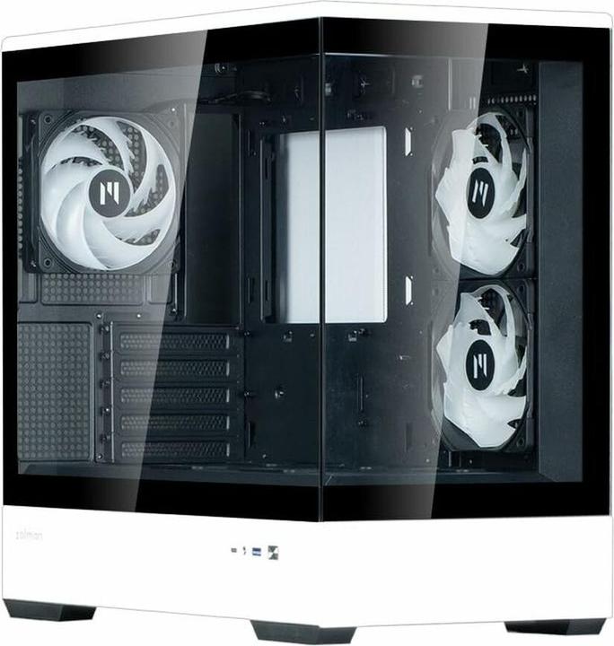 Actual product image Zalman GHE P30 micro-ATX case Tempered Glass Panoramic View - Black/White (mATX, Mini-ITX)