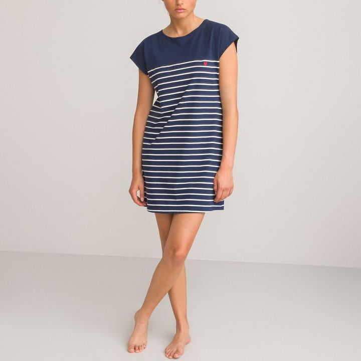 Image du produit La Redoute Collections Chemise de nuit à rayures (50)