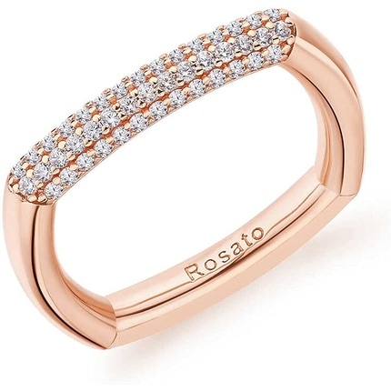 Immagine prodotto Rosato Elegante anello in bronzo con zirconi Bianca RZBI32 - Circuito: 56 mm (56, 925 Argento)