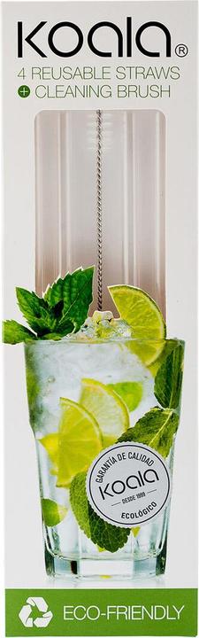 Produktbild Koala Wiederverwendbare Strohhalme Bodega Durchsichtig 4 Stück (5 x)