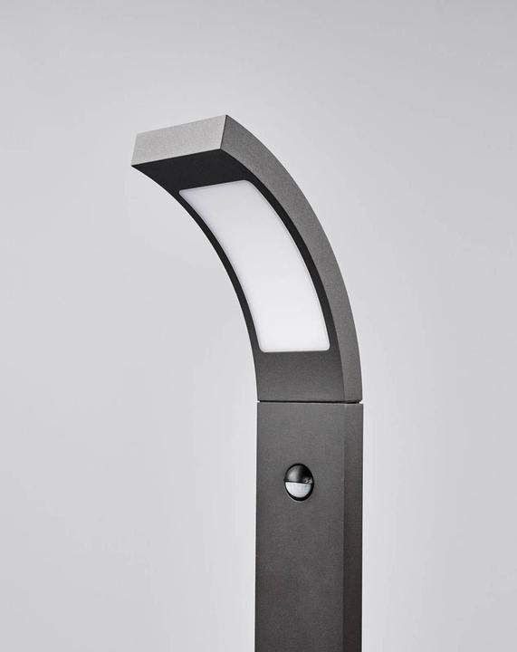 Actual product image Lucande Juvia LED Garden Light H100 w/Sensor Graphite (520 lm, IP54)