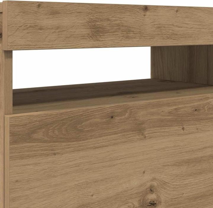 Produktbild VidaXL TV Schrank Lowboard Fernsehschrank Fernsehtisch mit LED Artisan-Eiche (120 x 35 x 40 cm)