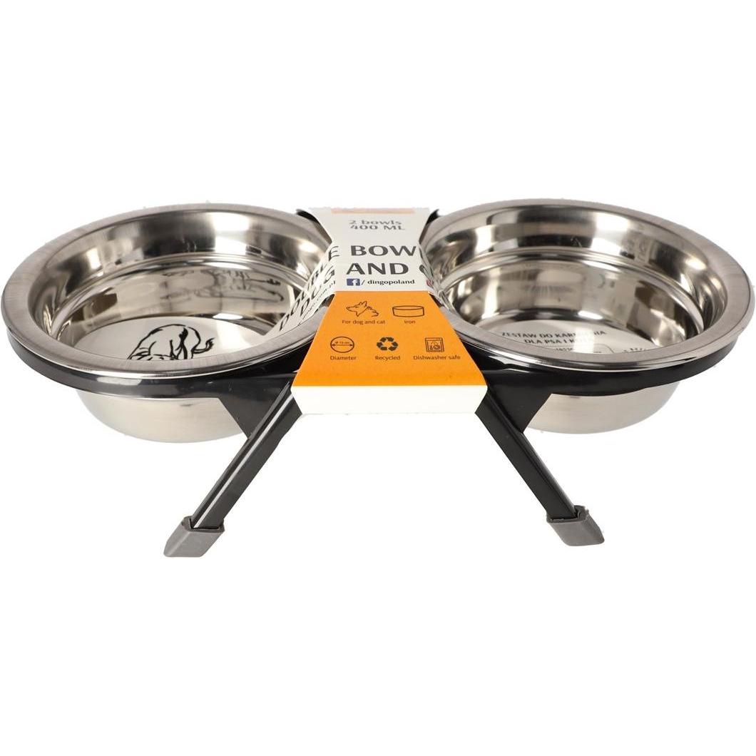 Thumbnail - Red Dingo DINGO Schüsseln auf Ständer - Schüssel für Hunde und Katzen - 2 x 400 ml (0.80 l), Futternapf