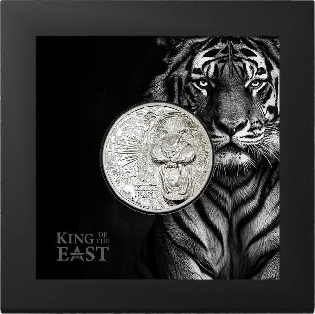 Actual product image CIT Coin Invest Silber King of the East - Tiger 1 oz PP - Ultra High Relief (1.00, 2025)