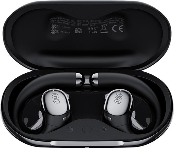 Actual product image QCY TWS Crossky R70 wireless earphones (black) (Digital noise cancellation, 52 h, Wireless)
