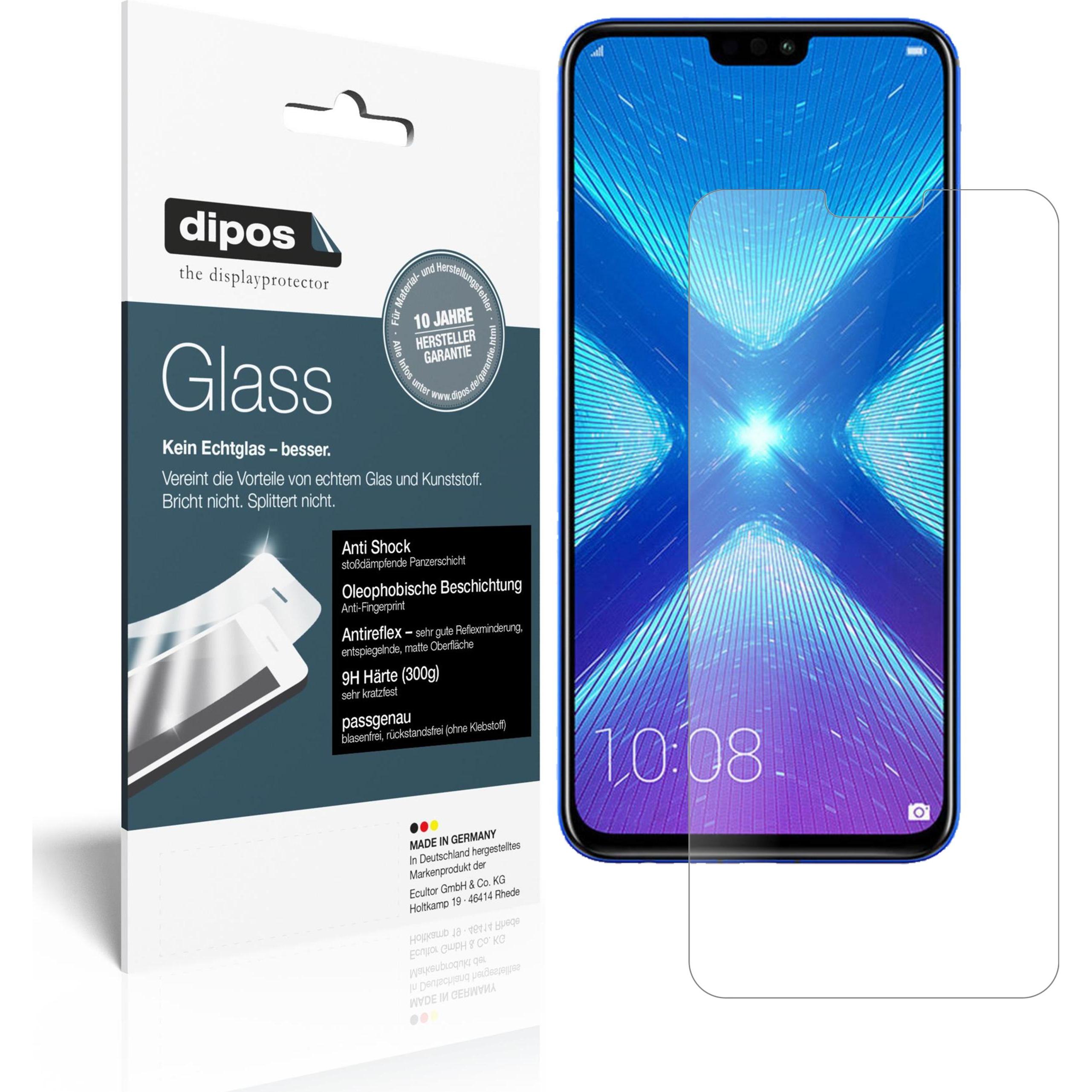 Dipos Displayschutz Anti-Shock (2 Stück, Honor 8X Max), Smartphone Schutzfolie, Transparent