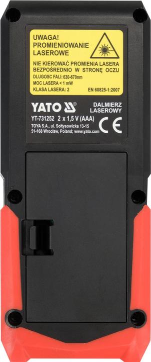 Produktbild Yato YT. LASER-ENTFERNUNGSMESSER 100m (100 m)