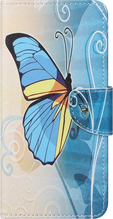 Custodia Portafoglio Samsung A05 - Pelle Viola con Stand Farfalla