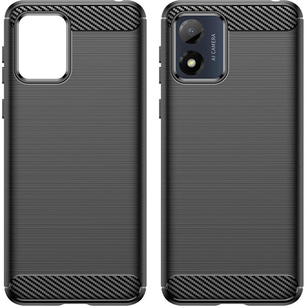 Thumbnail - König Design Hülle Handy Schutz für Motorola Moto E13 Case Cover Etuis Bumper Carbon Schale Neu (Xiaomi Redmi Note 13 4G...