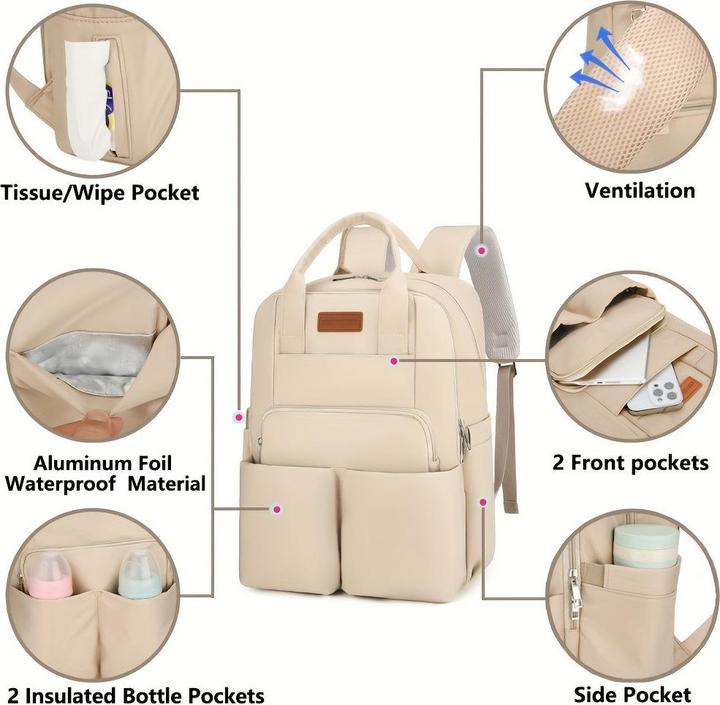 Actual product image Only-Bags.Store Multifunctional waterproof mummy backpack, large travel backpack