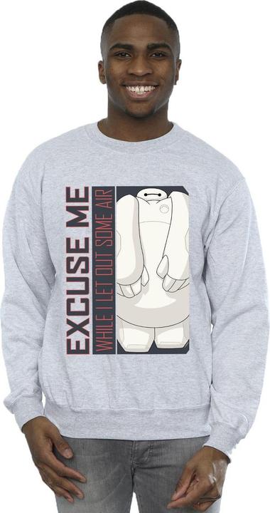Actual product image Disney Mens Big Hero 6 Baymax Excuse Me Some Air Sweatshirt (S)