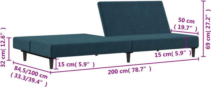 Produktbild vidaXL Schlafsofa (2-Sitzer)