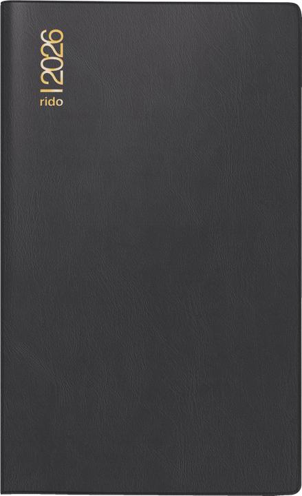 Produktbild Ridoide rido idé Taschenplaner Uni 2026, Schwarz (A6, 1 Monat / 2 Seiten)