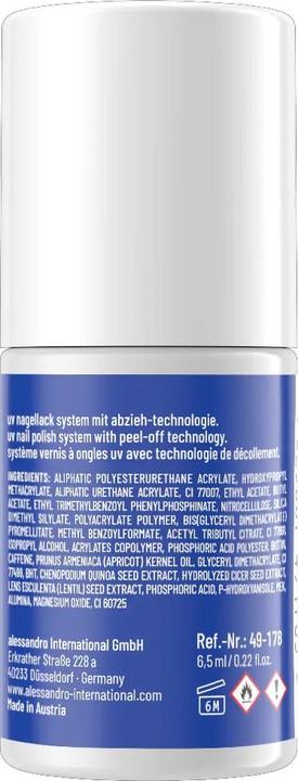 Immagine prodotto Alessandro ALESSAN Striplac UV Colou Cla Bl | 6.5ml (178 Blu classico, Vernice UV gel)