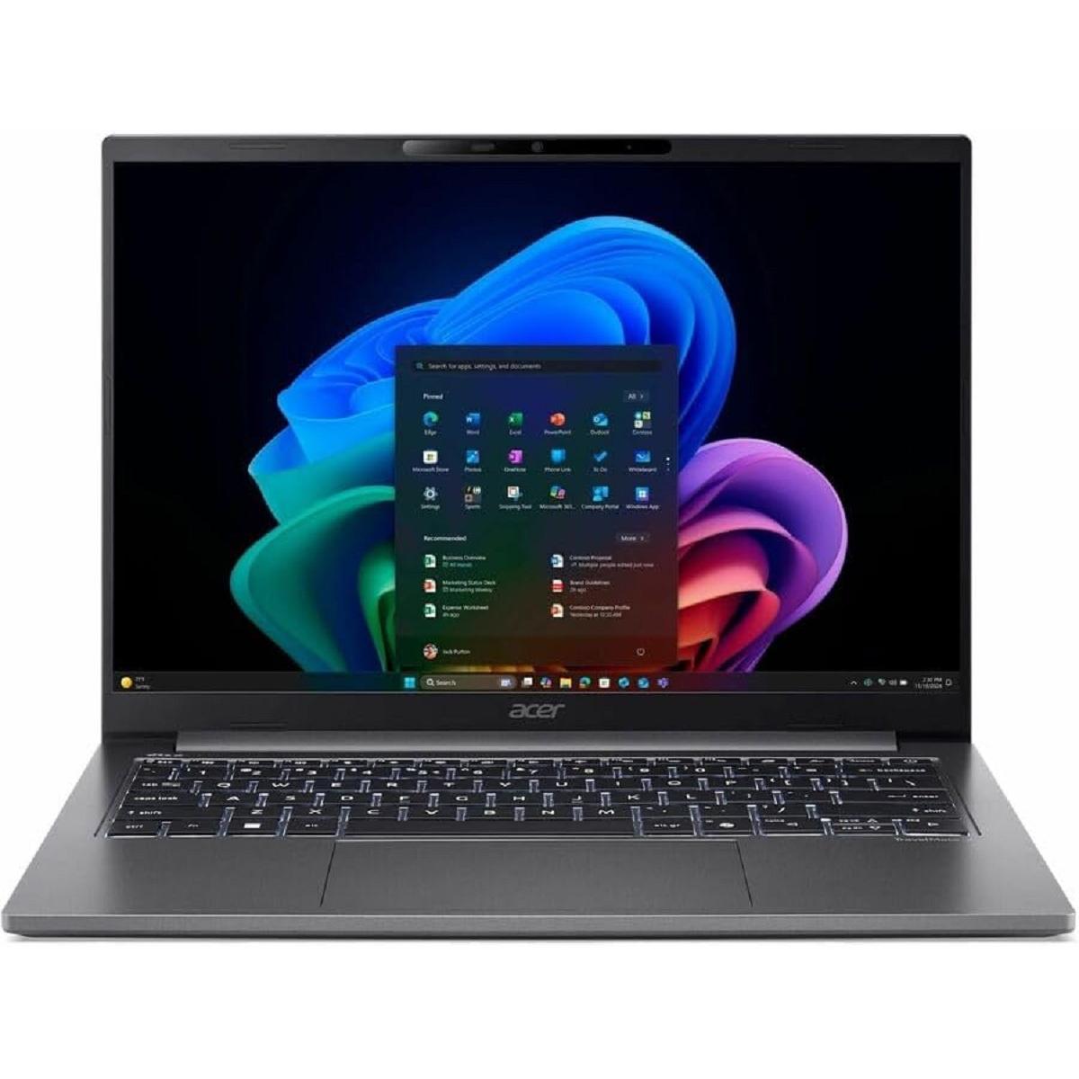 Acer TravelMate X4 (14", 512 GB, 32 GB, Deutschland, Intel Core Ultra 5 228V), Notebook, Grau