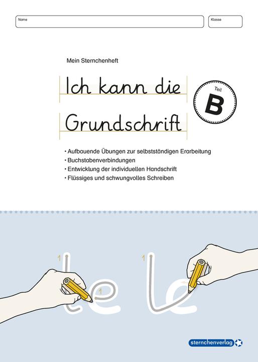 Produktbild Ich kann die Grundschrift Teil B (Deutsch, Katrin Langhans, sternchenverlag GmbH, 2015)