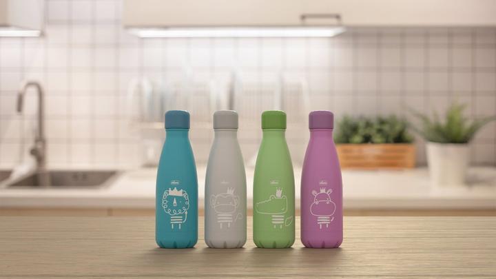 Actual product image Chicco Inox bottles DRINKY, 350ml, display à 8 pcs, ass. Colors (0.35 l)