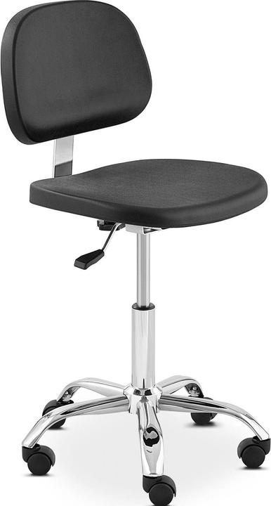 Immagine prodotto Fromm & Starck Sedia da laboratorio - 120 kg - Nero cromato- Altezza regolabile tra 450 e 585 mm