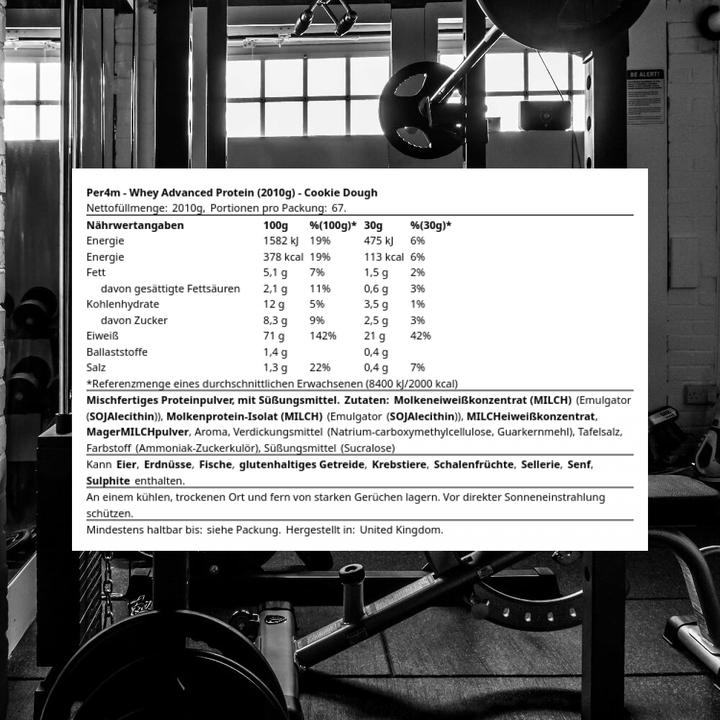 Produktbild Per4m Whey Advanced Protein (2010 g, 30x, Cookie)