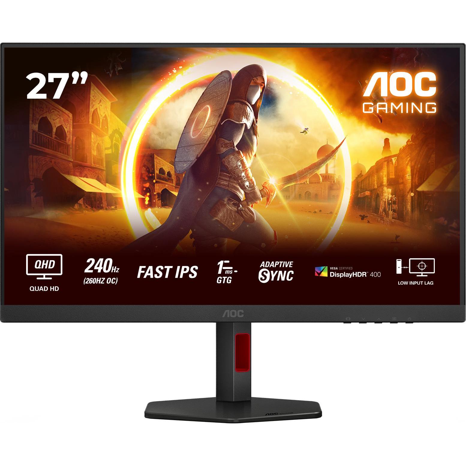 AOC Q27G4ZR (2560 x 1440 Pixel, 27"), Monitor, Rot, Schwarz