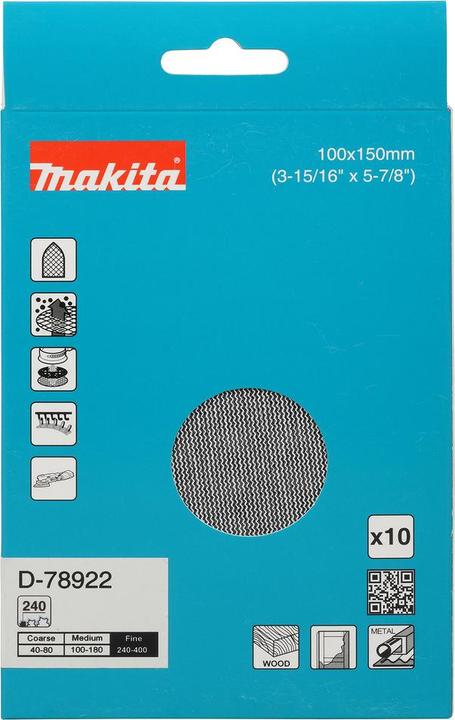 Actual product image Makita Netzschleifmittel 100x150 mm A240 - D (240)