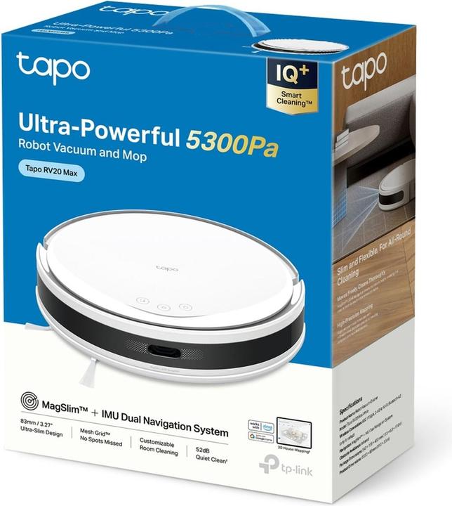 Produktbild TP-Link Tapo RV20 Max (5300 Pa, Wischtuch)