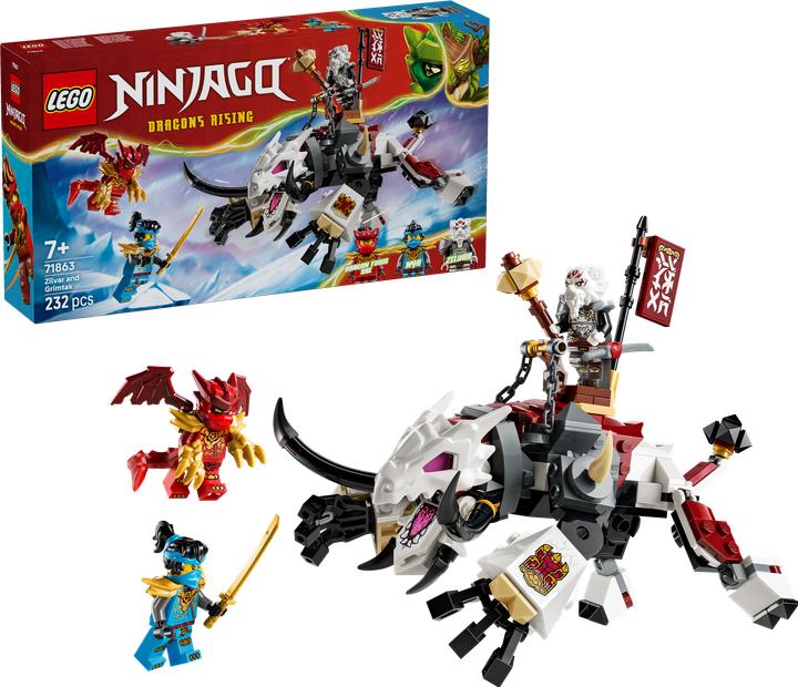 Produktbild LEGO Zilvar auf seinem Drachentier Grimtak (71863, LEGO Ninjago)
