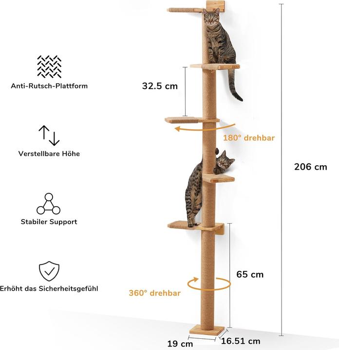 Produktbild Fukumaru Kratzbaum (206 cm, Braun)