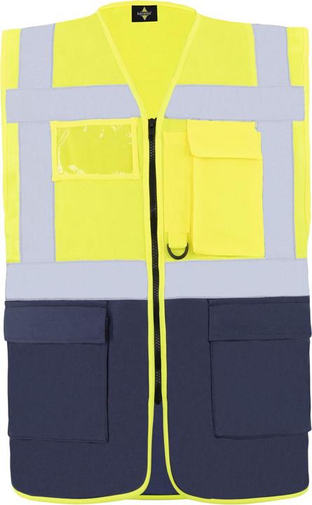 Korntex Warnweste Multifunktional Hamburg Signal Gelb/MBlau 360° Sicherheit XXL EN ISO 17353 ® KXCMF (XXL)