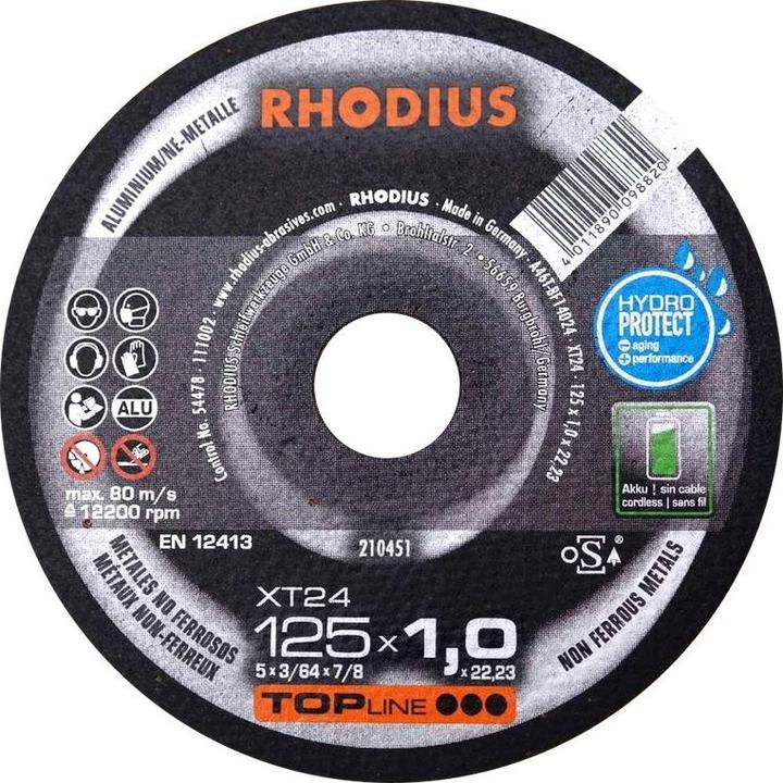 Rhodius 205914 XT24 Trennscheibe dünn Aluminium 230 x 1.9 x 22,23 mm