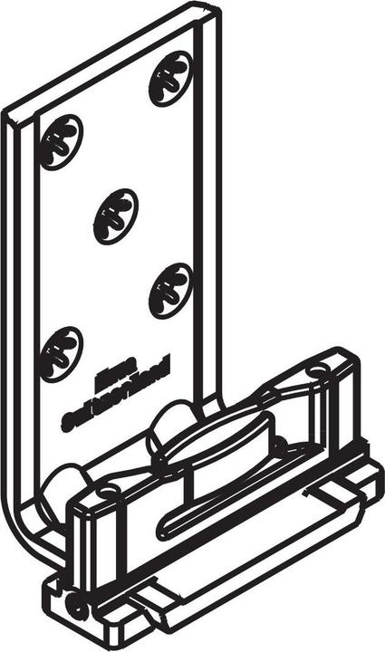 HAWA 16158 HAWA-Confort 120 1-part clearance-free floor guide