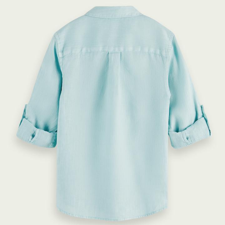 Actual product image Scotch Shrunk Linen shirt with rolled sleeves (128)