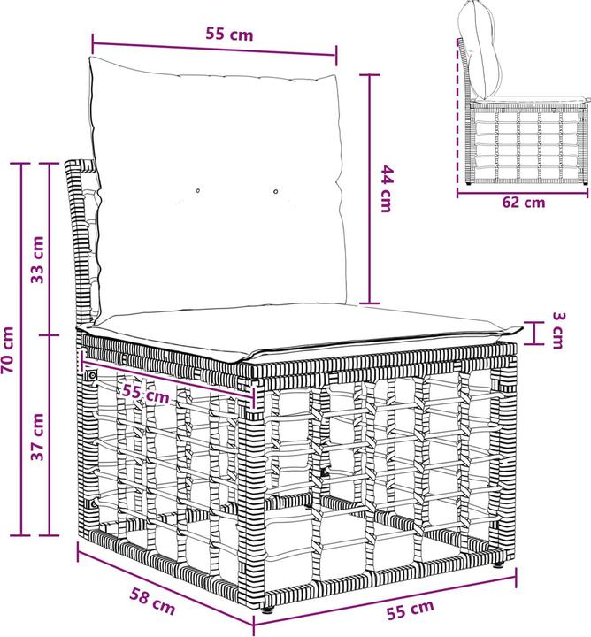 Produktbild vidaXL Outdoor-Sofa