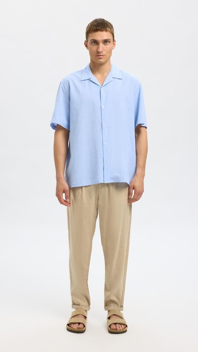 Actual product image Selected Homme Cropped relaxed fit trousers (W31/L34)