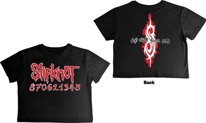 Actual product image Slipknot Dont Ever Judge Me Back Print Crop Top (Girlie) (L)