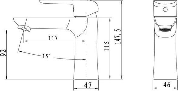 Actual product image Novaservis WASHBASIN MIXER NOBLESS TINA 38001/1.1