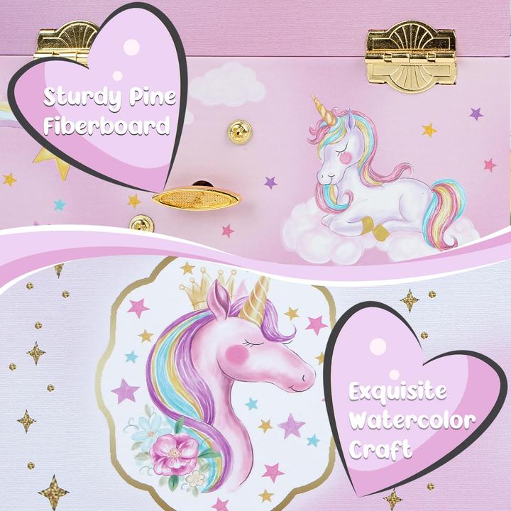 Produktbild Only-Bags.Store Musik-Schmuckkästchen mit Halskette, Armband, Musik-Schmuck Aufbewahrungsbox