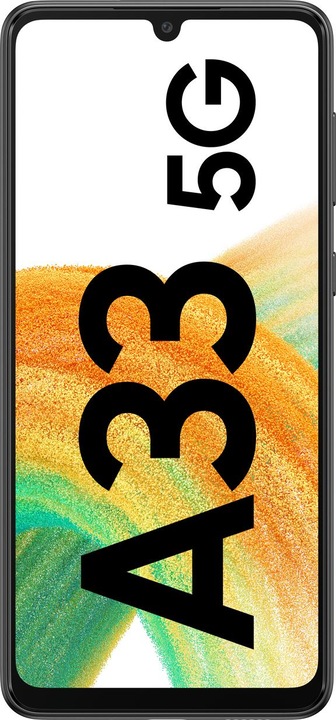 Actual product image Samsung Galaxy A33 5G EU (128 GB, Awesome Black, 6.40", Hybrid Dual SIM, 48 Mpx, 5G)