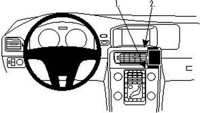 Brodit ProClip for Volvo S60/V60- year of construction 2011 -2014