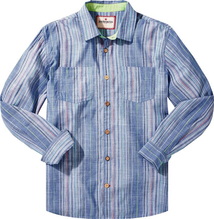 Joe Browns Denim Striped Long Sleeve Shirt