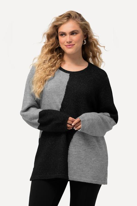 Produktbild Ulla Popken Pullover, Colorblocking, Rundhals, Langarm (60)